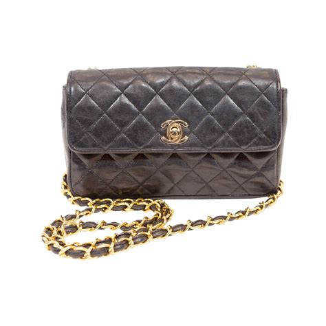 chanel black classic quilted bag|Chanel black quilted crossbody bag.